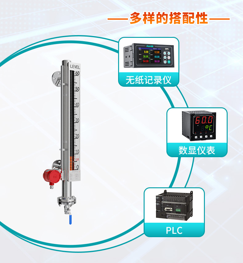 米科MIK-UZS磁翻板液位计多样搭配功能